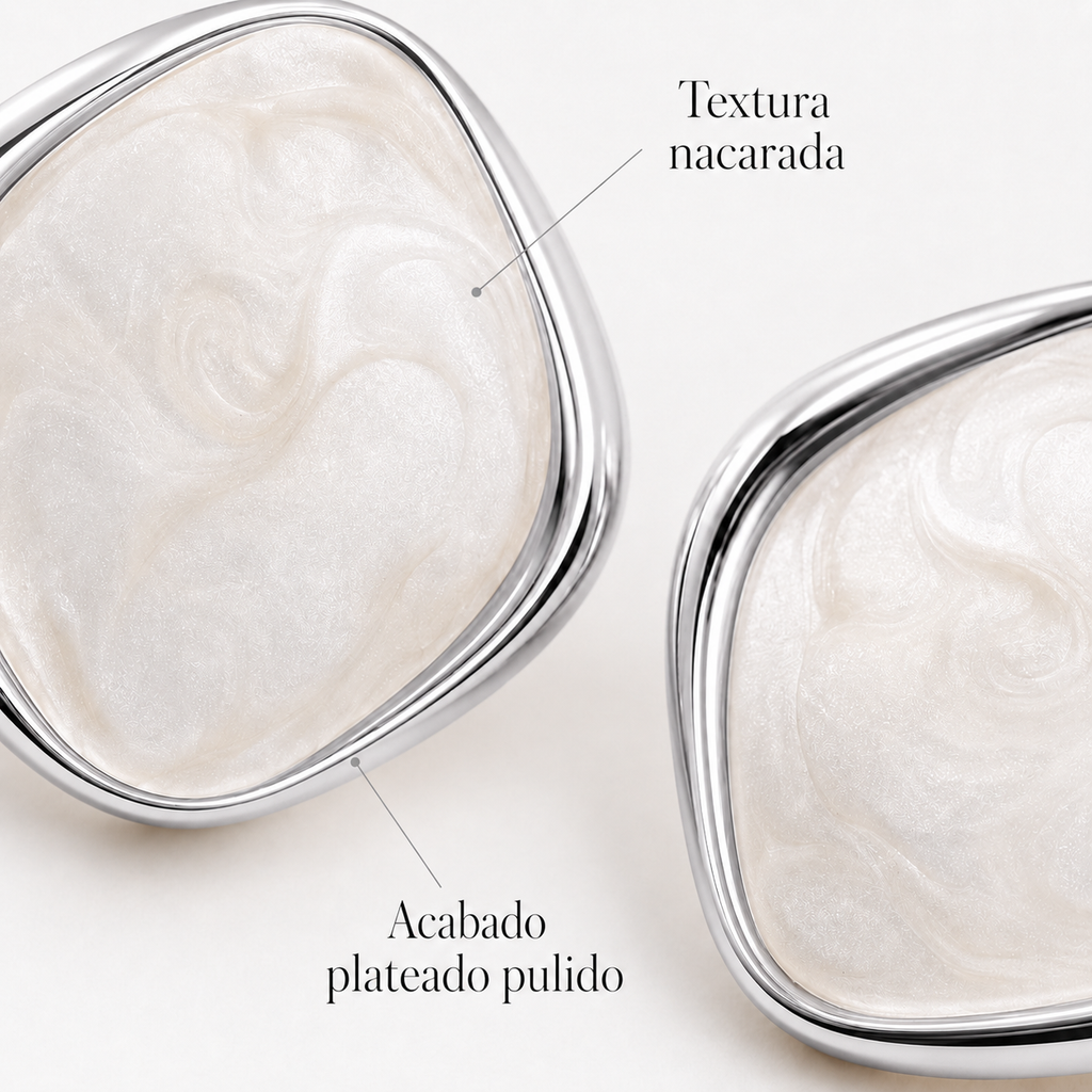 Pendientes Mujer de Latón Chapado en Oro 18K con Poste de Plata S925, Pendientes Hipoalergénicos Ligeros, Diseño Marmoleado Azul, Pendientes Elegantes para Diario, Fiesta y Regalo